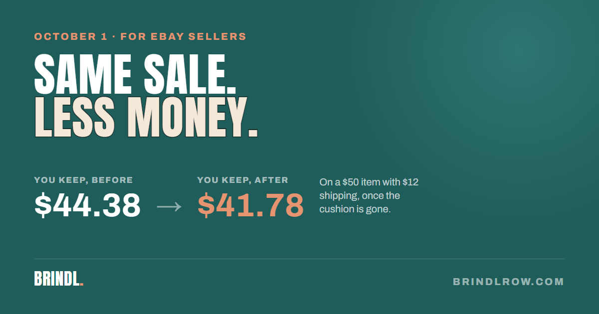 eBay's October 1 shipping change, and what it actually costs you
